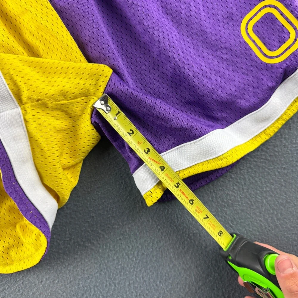 Overtime Shorts Men's S Purple Yellow Two Tone Mesh Basketball Athletic Gym